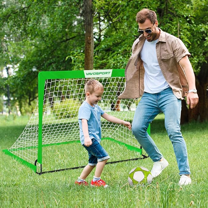 Kids Soccer Goals for Backyard Set - 2 4' x 3' Portable