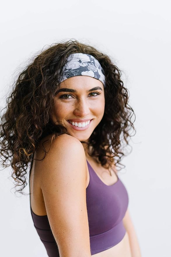 Maven Thread Headbands for Women - Wide Sports Headband for Running, Exercise, Gym, Athletic Workouts and Yoga, 4" Thick Non-Slip Sweatbands, 2Pack