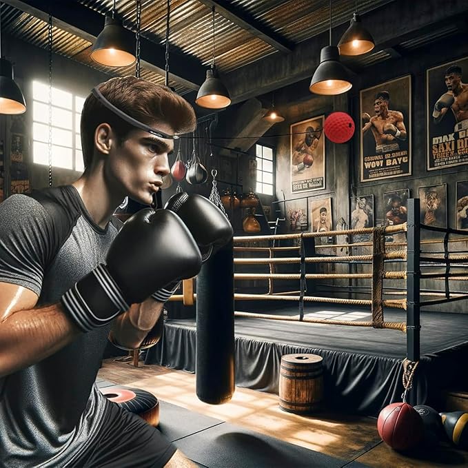 High-Performance Boxing Reflex Balls - Improve Reflexes and 2 with 4 Balls