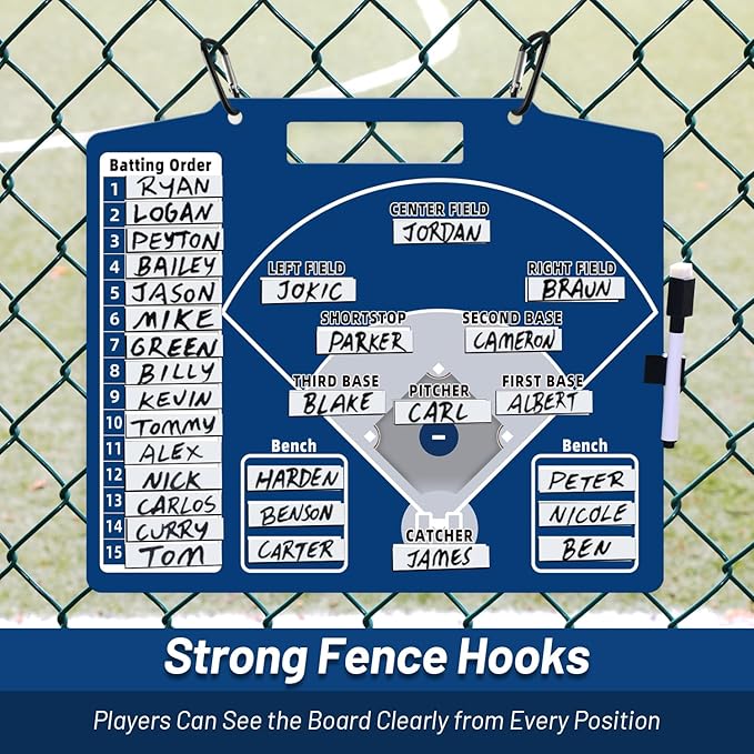 Magnetic Baseball Lineup Board for Coach