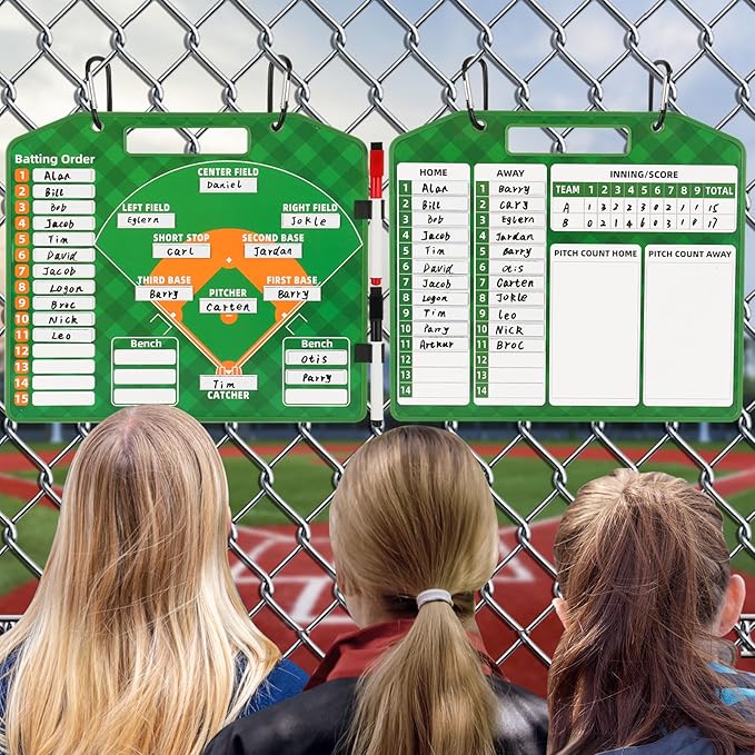 Magnetic Baseball Lineup Board,Baseball Lineup Cards Baseball Lineup 40 Sheets