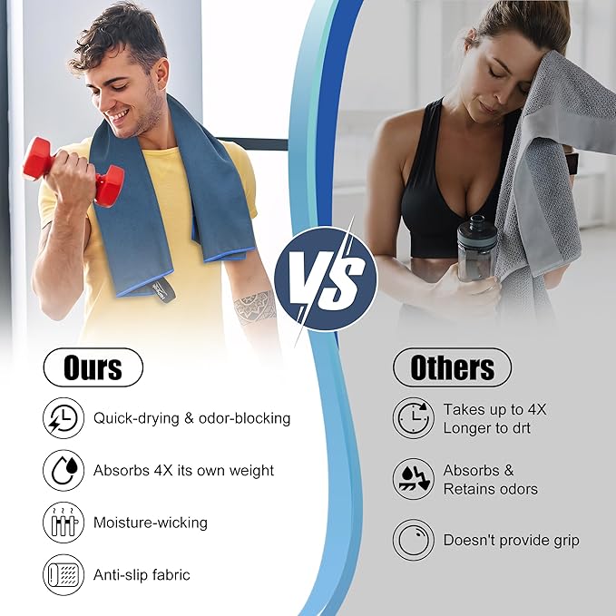 HiiPeak Quick Dry Towel - 2 Pack Microfiber 32 * 16" 2pcs) 2pcs)