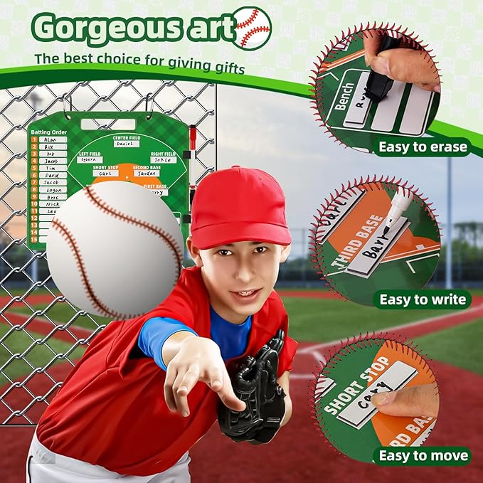 Magnetic Baseball Lineup Board,Baseball Lineup Cards Baseball Lineup 40 Sheets