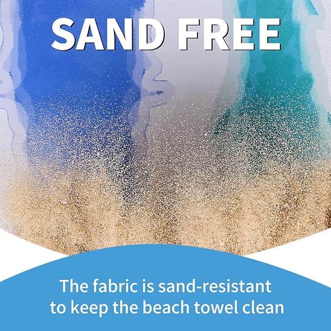 2 Pack Lightweight Thin Beach Towel Oversized 71"x32"