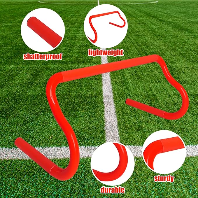 4 Pack Agility Speed Training Hurdles- 9" Detachable