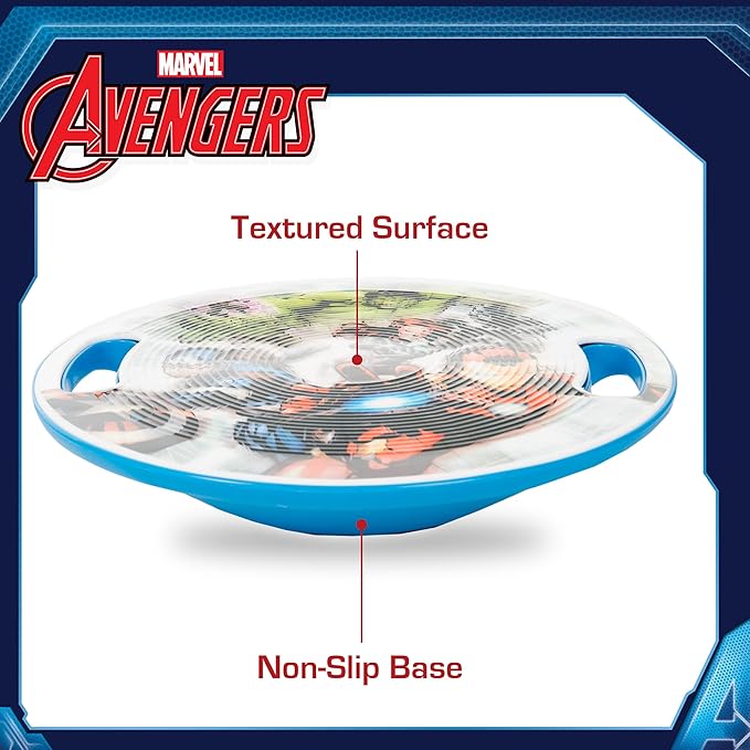 Marvel Avengers Exercise Balance Board, Kids Wobble Balancing Board Exerciser for Core Training, Blue, 15 Inch Diameter