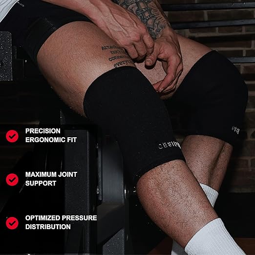 7mm Knee Sleeves Pro (1 Pair) for Weightlifting & Powerlifting - Premium Weightlifting Knee Sleeve for Men and Women - High Performance Neoprene Compression Sleeve for Squats & Lifting - IPF Approved (XXL)