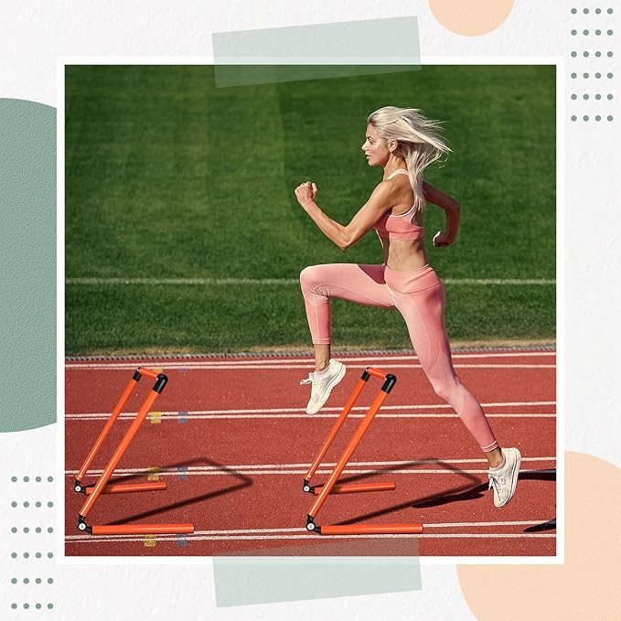 6 Pcs 20/24 Inch Adjustable Speed Training Hurdles