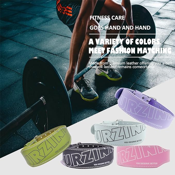 9mm Leather Fitness Weight Lifting Belt for Women&Men 4 Inches