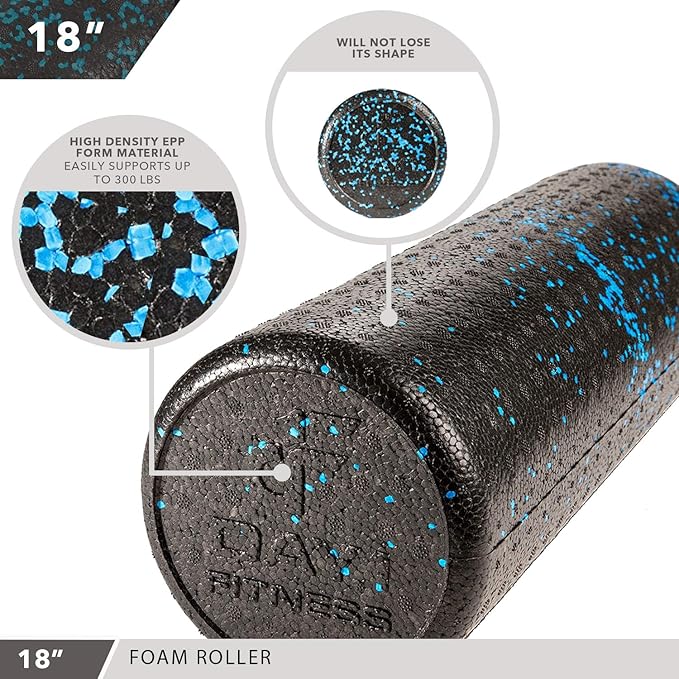 High-Density Round Foam Rollers - 4 Size and 8 Color