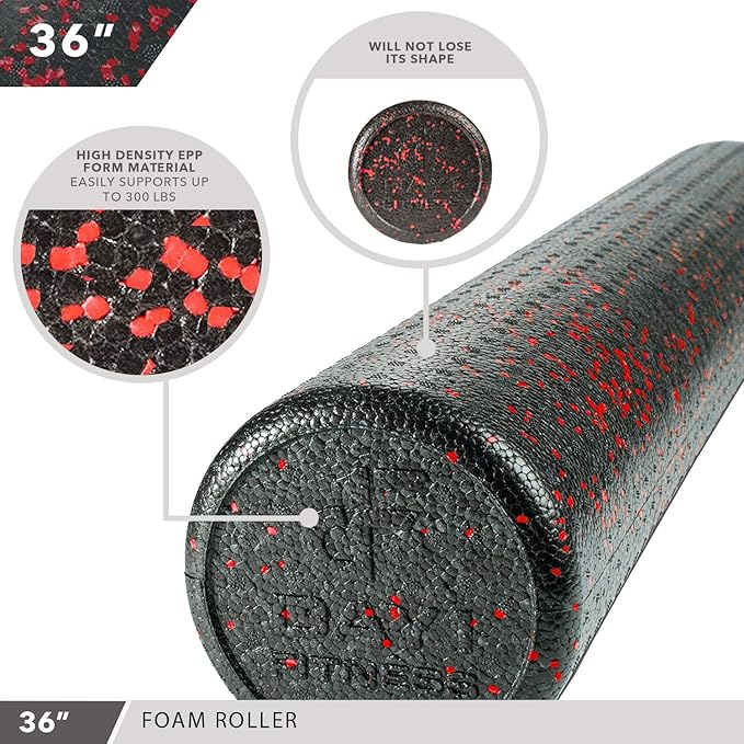 High-Density Round Foam Rollers - 4 Size and 8 Color