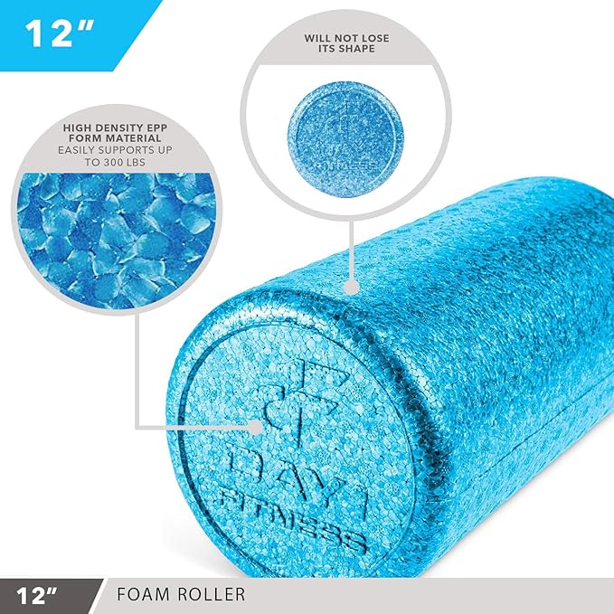 High-Density Round Foam Rollers - 4 Size and 8 Color