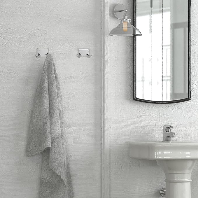 Millbridge Double Robe Hook in Polished Chrome 2-Pack