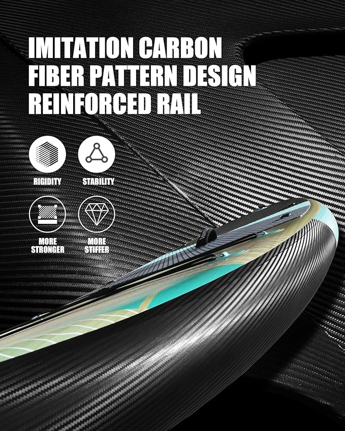 Highpi Inflatable Stand Up Paddle Board for Youth and Adults – Wide Sup with Premium Accessories, Blow Up Paddleboard for Surfing, Fishing, Yoga & More