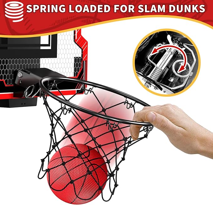 Mini Basketball Hoop Indoor with Scoreboard 3 Balls