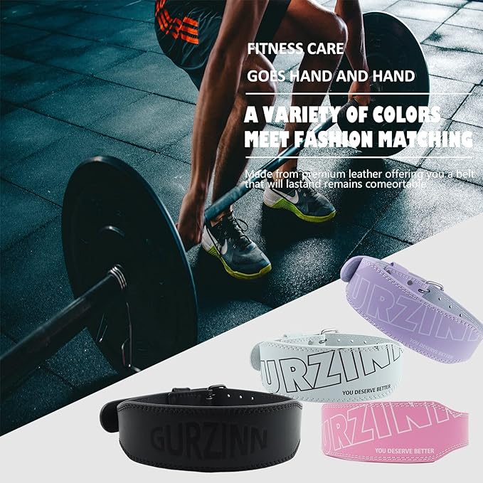 9mm Leather Fitness Weight Lifting Belt for Women&Men 4 Inches