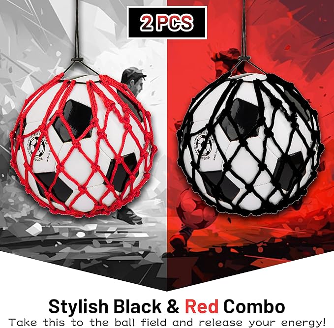 2PCS Soccer Ball Net Soccer Training Equipment 3, 4, 4, 5 5