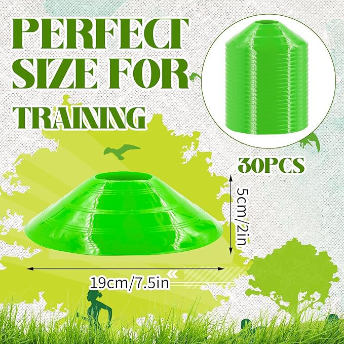 30 Pcs Disc Cones Training Cones Agility Soccer