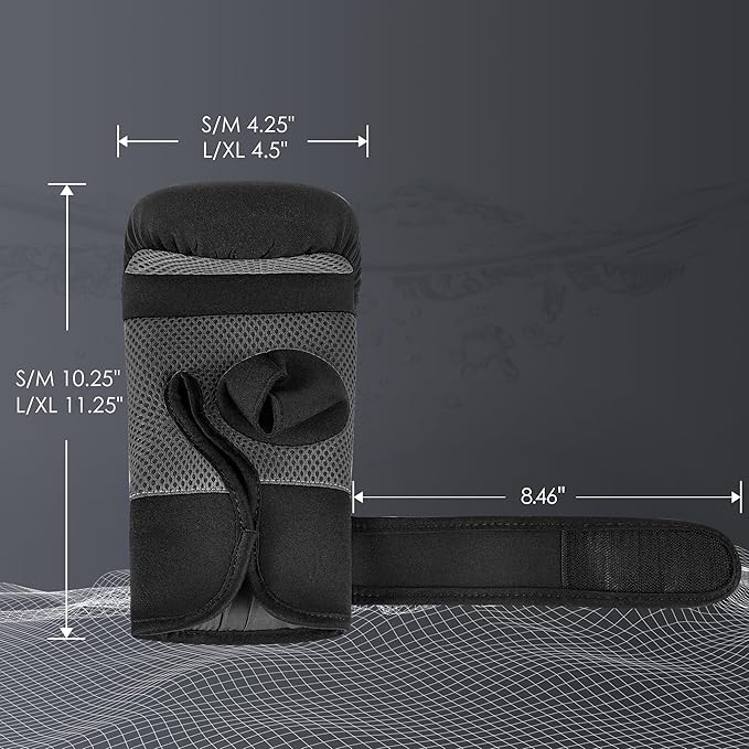 MaxxMMA Neoprene Washable Heavy Bag Gloves - Boxing Punching Training
