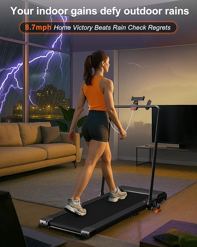 Lichico Walking Pad Under Desk Treadmill,Portable Small Treadmills for Home and Office,Super Quiet Brushless Motorized Walking Jogging Running Machine with Remote Control