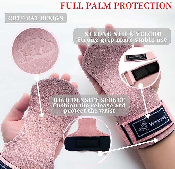 Adjustable Neoprene Padded Wrist straps for Weightlifting,Weight Lifting Straps Gym weight lifting wrist wraps,Gym Accessories for women for Men/Women(Pair)