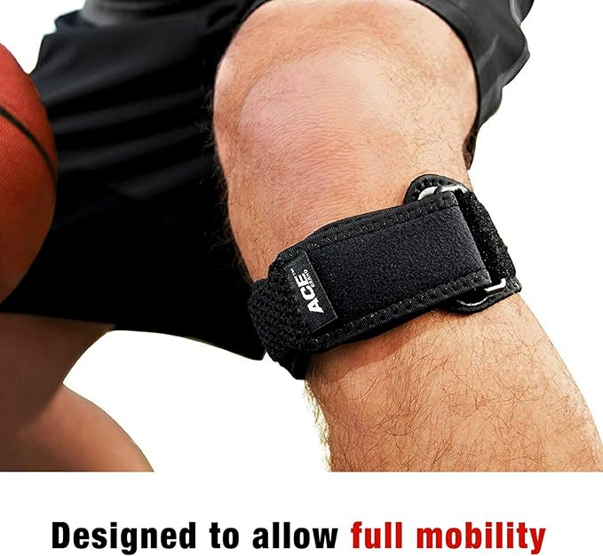 ACE Brand Knee Strap, Adjustable, Black, 1/Pack