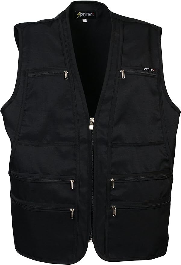 Men's 9 Pockets Work Utility Vest Military Photo Safari Travel Vest Workwear Jacket