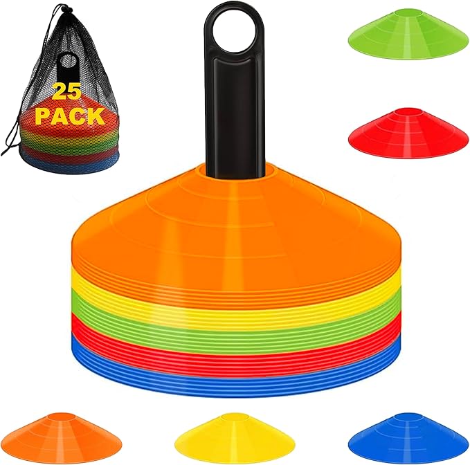 25/50 Pack Disc Cones for Sports 5 Color