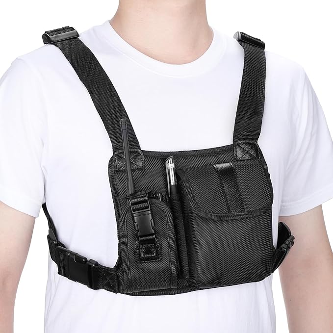 abcGoodefg Radio Chest Harness Chest Front Pack Pouch