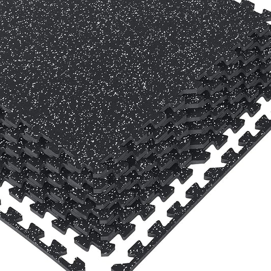 1/2in Thick 48 Sq Ft Rubber Top High 12 Pcs 24 x 24in Tile,