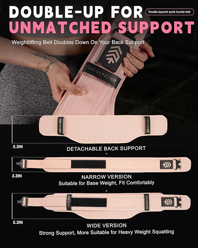 MANUEKLEAR Weight Lifting Belts for Men and Women