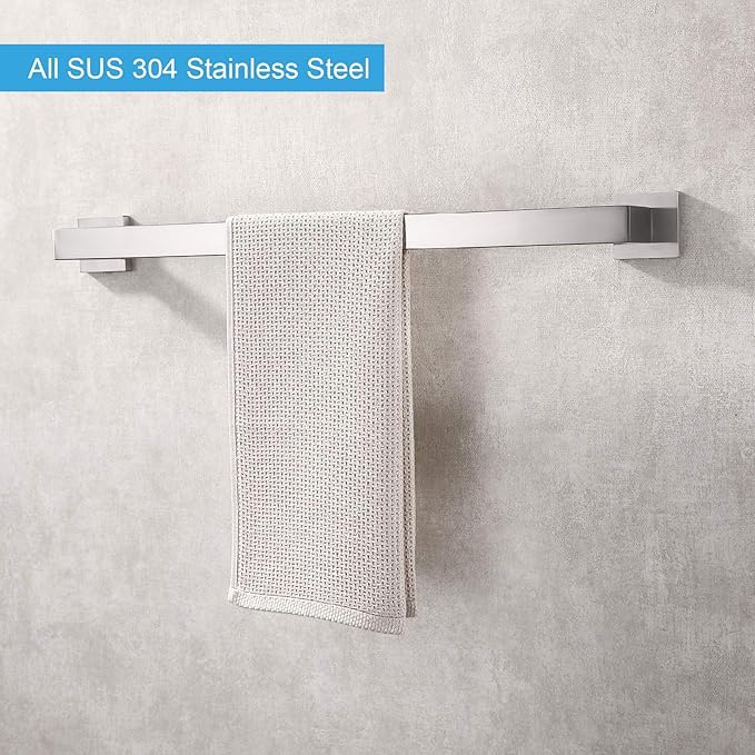 23.6 Inch Black Single Towel Bar Rack 304 Stainless
