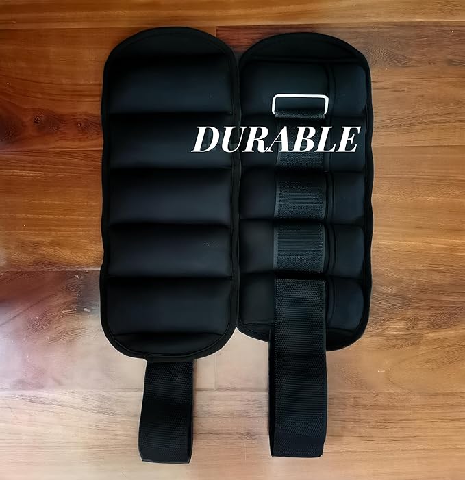 Adjustable Ankle/Wrist Weights Set 10-pound Pair with Removable 1-5lbs Each