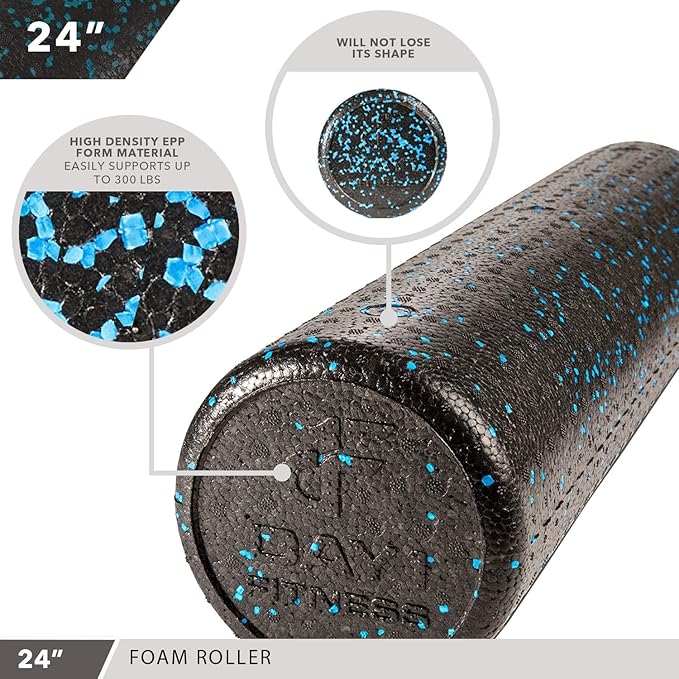 High-Density Round Foam Rollers - 4 Size and 8 Color