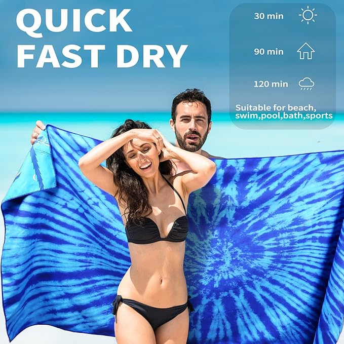 4 Pack Lightweight Thin Beach Towel Oversized 71"x32"