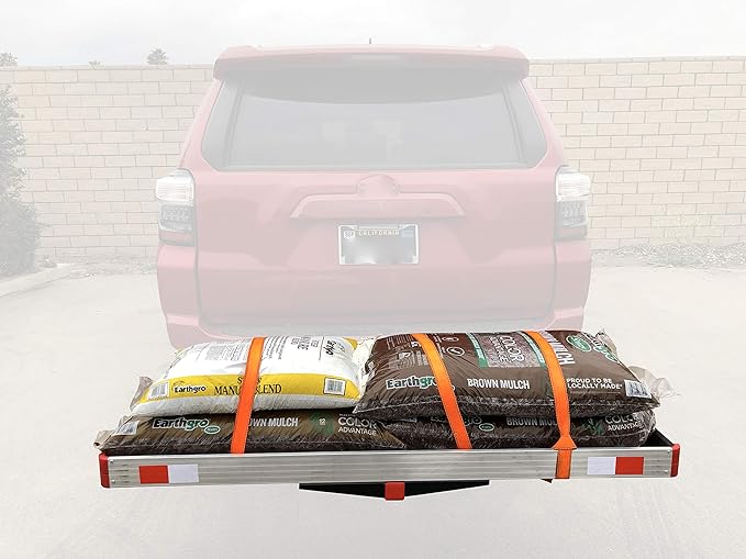 MaxxHaul 60" x 22" Aluminum Cargo Carrier Rack Basket for Luggage for SUV Truck Car Van - 500 lbs. Capacity, Silver