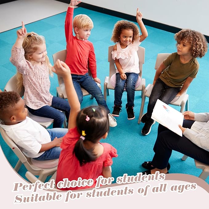 Libima 4 Pcs Wiggle Seat Inflated Wobble Cushion for Sensory Kid 13 Inches Balance Disc Flexible Seating for Classroom Sensory Pad for Chair Wiggle Cushion with Needle Pump