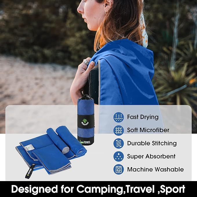 4Monster Camping Towels 3 Size at 1 Pack