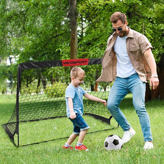 Kids Soccer Goals for Backyard Set - 2 4' x 3' Portable