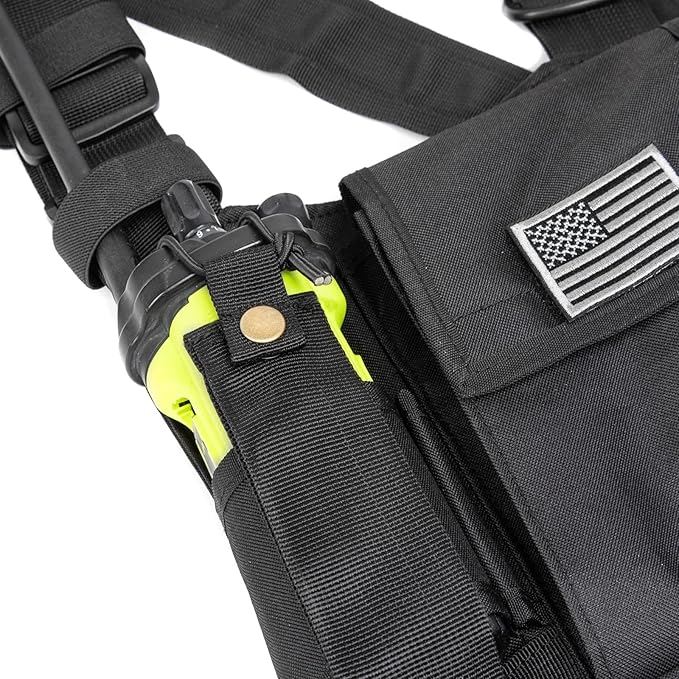 LUITON Radio Chest Harness with Reflective Strips Shoulder Motorola/Midland/Baofeng/Retevis(2 Pack)