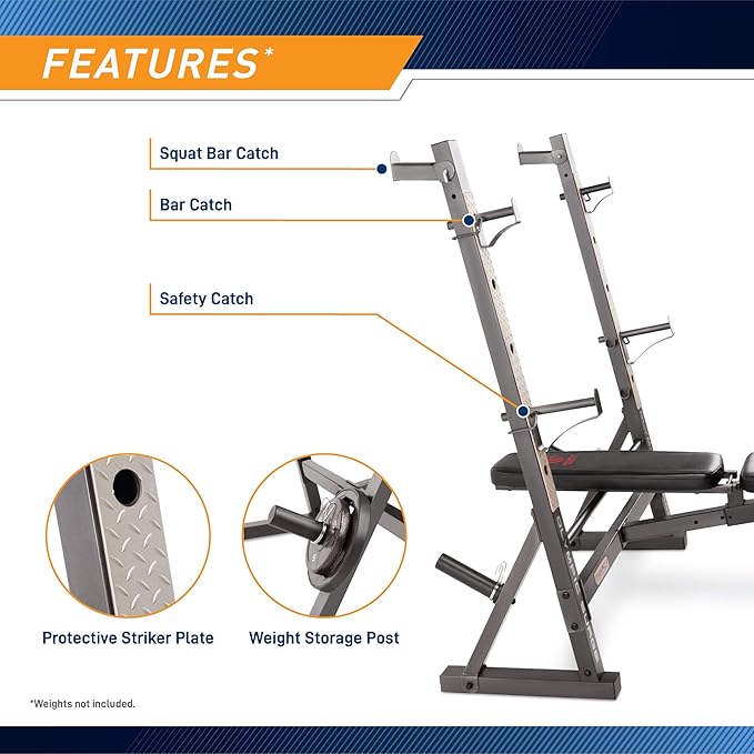 Marcy Olympic Weight Bench with Preacher Curl Pad