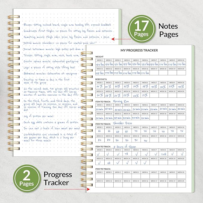 2025 Fitness Workout Journal Planner for Women & Men 2025 - 2025 Exercise 6.4" x 8.3" Fitness