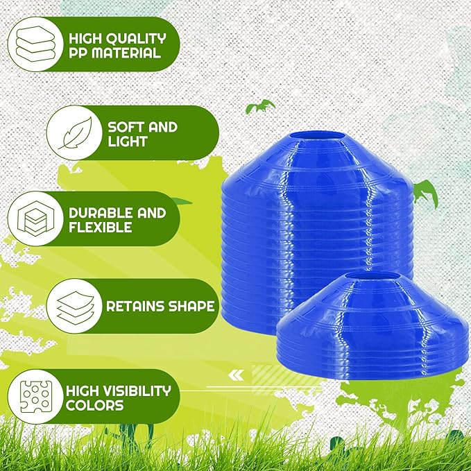 30 Pcs Disc Cones Training Cones Agility Soccer