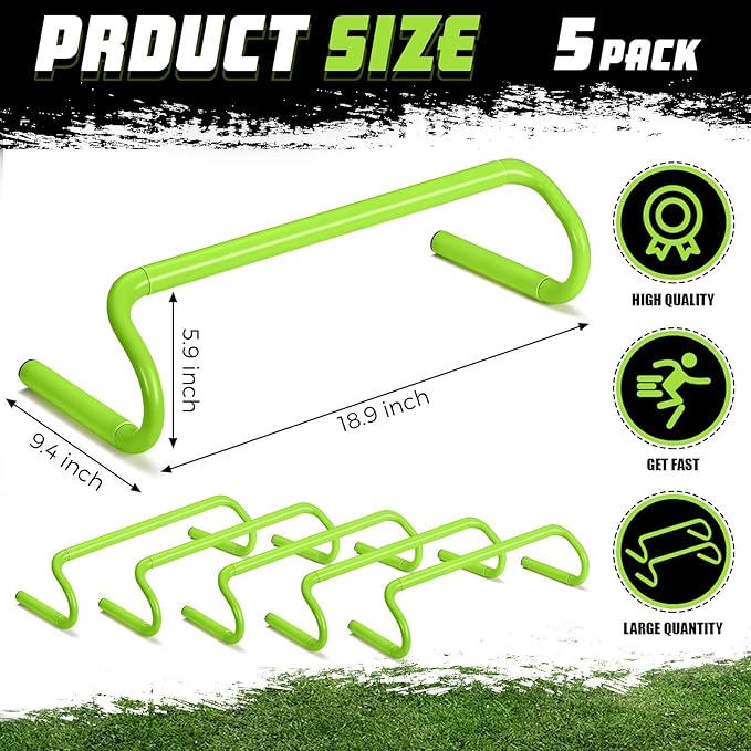 5 Pcs Speed Agility Training Hurdles Detachable Durable