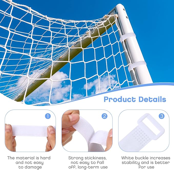 30 Pcs Goal Net Straps Soccer Attachment Straps 14 x 0.8 Inch