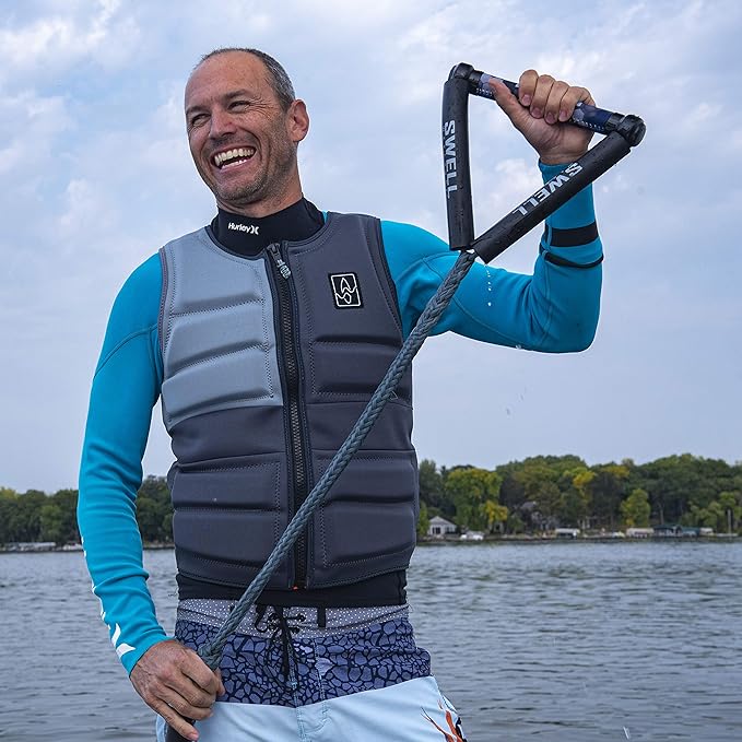Mens Neoprene Wakesurf Comp Vest - Designed Exclusively for Wake Surfing, but Great for All Other Watersports Activities!