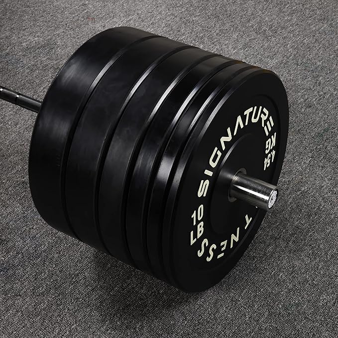 Signature Fitness 2" Olympic Bumper Plate Weight Plates 100% Virgin