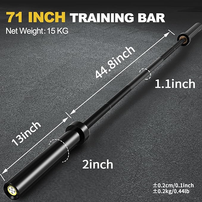 POWER GUIDANCE Chrome Olympic Barbell Bar 2 Inch 4ft/5ft/6ft