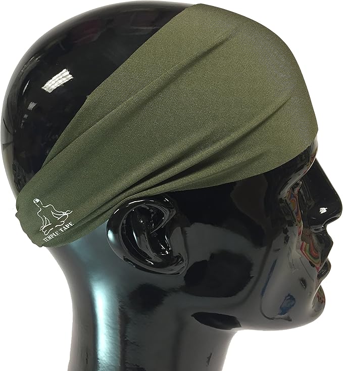 Headbands for Men and Women - Mens Sweatband & Sports Headband Moisture Wicking Workout Sweatbands for Running, Cross Training, Yoga and Bike Helmet Friendly