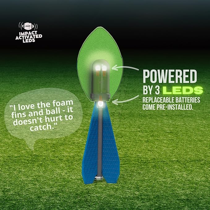 LIGHTRO - Foam Glow in The Dark Football 8 9 9 10 10 11 11 12 12 -